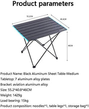 Tavolo da picnic all'aperto Prodotti Tavolo pieghevole in alluminio Tavolo da campeggio portatile, tavola da picnic pieghevole Mini tavolino in alluminio Tavolo da campeggio leggero leggero, adatto pe