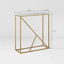 TONG HXF- tavolino Piccolo Rettangolare in Marmo tavolino Creativa Inferiore tavola d'oro 80 * 25 * 75cm Durevole