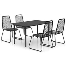 vidaXL Set da Pranzo da Giardino 5 pz in Rattan PVC Nero