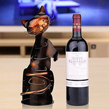 N / C Portabottiglie a Forma di Gatto, mensola del Vino, Statuetta in Metallo, Pittura Artigianale di Forma squisita Fatta a Mano, Arredamento Creativo per la casa, Regali per Gli Amici