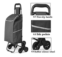 MXZBHCarrello Pieghevole, Scale per Arrampicata Facili Carrello Pieghevole per Paraurti con Ruote in PU con Sedile Carrello in Tessuto Oxford Grande capacità 40L