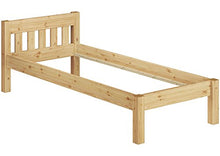 Erst-Holz Robusto Letto Classico in Pino massello Laccato per Materasso 90x200 con doghe rigide 60.38-09