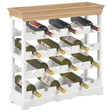 vidaXL Mobile Portavini Design Elegante Senza Tempo Spazioso Funzionale Resistente Solido Cantinetta Portabottiglie MobileBianco in MDF