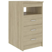 FAMIROSA Cassettiera Rovere Sonoma 40x50x76 cm in Truciolato