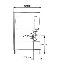 Yellowshop - Mobile Lavatoio Lavapanni Lavanderia e Bagno In Legno Anta Ante Mobile Mobiletto Pilozza Lavabo Armadio Bianco Varie Misure Cm 45x50, 60x50 E 60x60 Altezza 88 (Cm L.60 x P.60 x H.88)