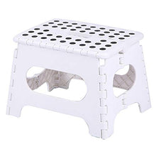 KOLOSM Sgabello Pieghevole da Bagno Poggiapiedi Pieghevole Punto Portatile DOT Antiscivolo per Bambini Sgabello per Bambini Sgabelli da Bagno (Color : White)
