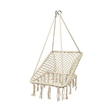 Sedia per Amaca Sedia per Amaca da Interno per Esterni Sedia per Amaca da Appendere in Corda di Cotone Macrame Altalena Corda per Balcone Sedia da Giardino pensile Adatta per Il Tempo Libero