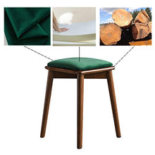 Sedia Sgabello Legna -sgabelli Bassi da Bar Senza Schiena -seggiola da Bar 45cm Sedie Velluto Moderno,Cuscini Quadrati Verdi con Elastico,Nessun Assemblaggio Richiesto,per Cucina Arredo Bar