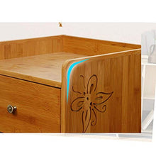 DGHJK Mobili per la casa, Comodino in bambù con 2 cassetti Comodino Contenitore per Camera da Letto Armadietto Multifunzione Tavolo angolare, 13,3 `` e Volte; 14,5 '' e 17,7 ''