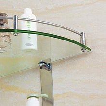 NHLBD Mensola da Bagno, mensola portaoggetti - 2 ° Piano Bagno Telaio angolare a Parete Mensola antiruggine Bagagli Rack for Doccia in Camera partizione Bagno (Dimensioni: 25cm) (Size : 20cm)