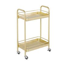 YIN YIN Carrello per ripiani Carrello for mensole, scaffale for studio in ferro battuto a doppio strato bellissimo mobile conveniente for bagno ristorante cucina bellezza unghie scaffale for cosmetici