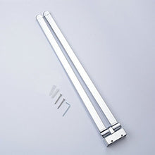 Beelee Portasciugamani da Muro in Ottone Cromato, Porta Asciugamani con 2 Braccio Oscillante per Bagno, BL1102