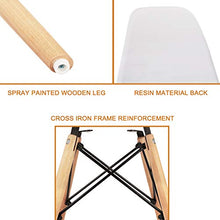 Set di 4 sedie, design retrò in legno, sedia da sala da pranzo, sedia da ufficio, sedia da soggiorno, bianco