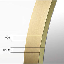 LULUTING Specchio Trucco Bagno Specchio Telaio in Alluminio Specchio da Toilette Wall Hanging Specchio Specchio Rotondo Specchio Decorativo 50 × 50 Centimetri