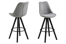 Amazon Brand - Movian Arendsee - Set da 2 sgabelli da bar, 55 x 48,5 x 111,5 cm, grigio