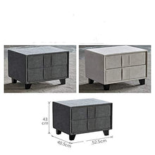 Comodino 2 Livello Comodino in Legno Cotone Lino Bedside Governo di immagazzinaggio for Camera Universitaria Mobili per mobili Camera da Letto (Colore : Marrone, Dimensione : 52.5X40.5X43CM)