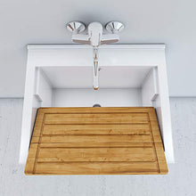 Inbagno Mobile Lavatoio, L.60xP.50xH.86.5, Larice, Vasca in Ceramica con profondità 30 cm