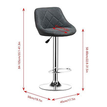 HCYY Set di 2 sgabelli da Bar Blu, sgabelli da Cucina Regolabili in Altezza sgabelli da Bar in Pelle PU con poggiapiedi Base cromata Alzata a Gas, sedie da Bar Moderne per bancone dell'isola dell