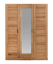 Möbel-Store24 Armadio a 3 ante in legno di faggio massiccio oliato naturale