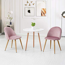 CLIPOP - Set di 2 sedie da pranzo in velluto, imbottite, con schienale e gambe in metallo, sedie da salotto per sala da pranzo, soggiorno, camera da letto e ufficio