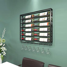 Portavini Portabottiglie in Ferro da Parete, Portabottiglie Multifunzionale per Vino da Ristorante in Soggiorno, Espositore, Portabottiglie