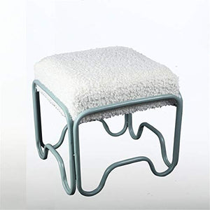 EXCLVEA Sedile per Trucco per Camera da Letto Vanity Comodo Sgabello ottomano Dressing Imbottito attenuato Banco con Metallo Leg (Colore : Beige, Dimensione : 41x41x49cm)