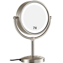 AJH Home Specchietto da toeletta Specchio da Trucco Specchio per Trucco a LED bifacciale Illuminato con ingrandimento Normale e 7X Specchi a Specchio per Cosmetici Orient