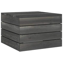 FAMIROSA Set Divani da Giardino su Pallet 7 pz Legno Pino Grigio Scuro-3756