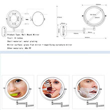 JJZI-L Bagno Specchio Rotondo, Metallo Illuminate Uomini Specchio da rasatura Piccolo Appartamento Fold Specchio di Bellezza Multifunzione Dressing Specchio