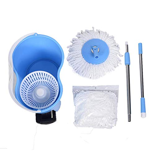 SSAYY Spray Mop Set di Secchielli per Mop da Spinning Automatico in Microfibra Magic Mop Rotante Pedale di Rotazione A 360 Gradi Mop Pulizia dei Pavimenti