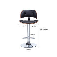 ZHJING Seggiola da Bar Sedie di Studio Bar Sgabello Girevole Retro presidenza di Legno Solido Bar Seggiovia Sgabello (Color : Black)