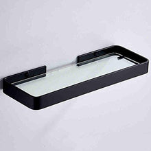 Scaffali del bagno Mensola in vetro rettangolo nordico Spazio antiruggine Bagno in alluminio rettangolare Doccia Caddy Cestino Organizzatore Portaoggetti a parete Supporto Scaffale quadrato galleggian