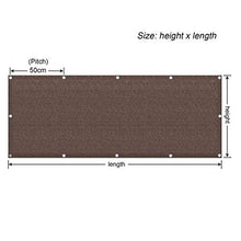 WUZMING Frangivista Balcone All'aperto Recinzione Copertura per Protezione della Privacy HDPE Anti UV con Occhielli Giardino Patio Copertura Balcone (Color : Brown, Size : 1.5x7m)