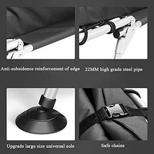 Black Single Pieghevole Letto Siesta Letto Campo Camp Letto Adulto Ufficio Adulto reclinabile reclinabile Pranzo Break Accompagna Beach Bed Letto all'aperto con Alto Cuscino di Mem