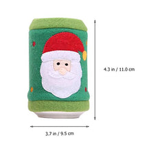 YARNOW 4PCS Coperchi per lattine di Birra di Natale Coperchi coibentati per lattine di Babbo Natale per bibite in lattina Bottiglia di Feltro
