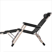 Generic Brands Sedia Pieghevole utile/Letto Pieghevole Sedia di Design in Alluminio Portatile Casual Moderna Nera