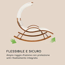 blumfeldt Mauritius - Lettino Oscillante con Tettuccio, Lettino da Giardino, 180 kg Max, Resistente agli Agenti Atmosferici, Funzione a Dondolo, Protezione Raggi UV, Pino Finlandese, Crema