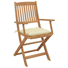 vidaXL Sedie da Giardino Pieghevoli 6 pz con Cuscini Massello Acacia