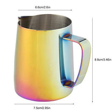 Rockyin 350mL Acciaio Inossidabile Tazza di caffè della Tazza Bella della Schiuma di Latte Brocca for Latte Art di Sette Colori