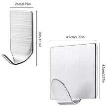 FineGood Ganci da Parete autoadesivi 8 Pezzi, Ganci Appendiabiti in Acciaio Inossidabile casa, Cucina, Bagno, portasciugamani portasciugamano, Resistenti Ultra Forte - 4 Grandi, 4 Piccoli