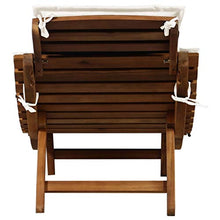 Tidyard Lettino Prendisole Pieghevole in Legno Massello d'Acacia con Cuscini Crema,Sdraio da Giardino Pieghevole in Legno,Lettino da Giardino Pieghevole,Lettino da Sole Pieghevole 184x55x64 cm