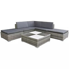 binzhoueushopping - Set di divani da giardino, 15 pezzi, estremamente comodi, dimensioni del divano centrale 69,5 x 69,5 x 52,5 cm, funzione in resina intrecciata