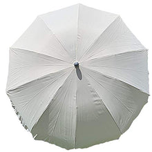 MLI Ombrellone Ecru a 10 Stecche da Giardino o Spiaggia da 250 cm Deluxe 250102730DEL, Poliestere, Orientabile e Regolabile in Altezza e Con Sistema di Apertura/Chiusura di sicurezza