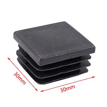 Dasorende Plastic Inserti per Tubi Quadrati Inserti di Chiusura 30mm X 30mm 30 Pezzi Neri