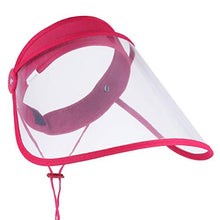 Garneck 2pcs Reusable Safety Face Shield Protective Sheild Windproof Dustproof Full Face Cover Hat Rosy