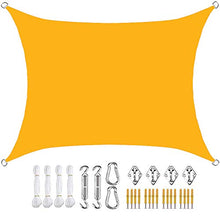 Tenda Da Sole Rettangolare Tenda Parasole, Telo Parasole Con Kit Di Fissaggio A Fune, Tenda Da Sole Impermeabile 95% Blocco UV Protezione Solare Tenda Da Giardino Tettoia Da Spiaggia,4 * 5m