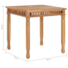 Tidyard Tavolo da Giardino Quadrato in Legno Massello di Teak 80x80x80 cm,Tavolo da Esterno in Legno,Tavolo da Pranzo da Giardino per Esterno in Legno 80 x 80 x 80 cm