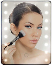 Trucco specchio con luci Specchio per il trucco LED A LED 22 LED Vanity Cosmetic Specchio Touch Screen Light regolabile Dimmable Dual Power Alimentazione 180 e deguotazione per il comò da bagno LBWARM
