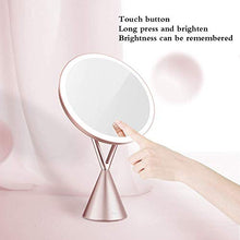 Specchio per Il Trucco, Specchi per Il Trucco da Bagno Versione 5X Specchio per Il Trucco con ingrandimento con luci, Ingrandimento cosmetico Portatile Illuminato a LED