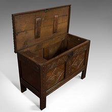 Compatto Antico Coffer, Inglese, Quercia, Cassapone, Tronco, Primo Georgiano, Circa 1720